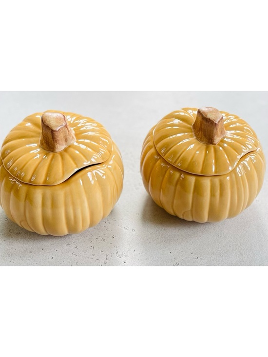 Williams Sonoma Other - 2 Williams Sonoma Pumpkin Covered Soup Bowl Individual Size Fall Thanksgiving